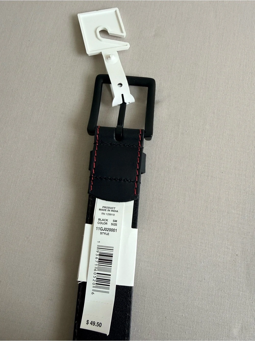 Guess Black Belt with red Stitching, size S (30-32)